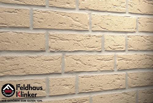 Фасадная плитка ручной формовки Feldhaus Klinker R691 sintra perla, 240*71*14 мм
